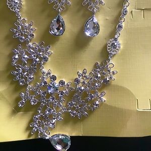Crystal Flower Jewelry set